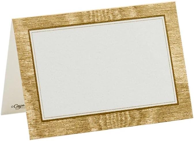 Caspari Moiré Place Cards in Gold, 50 Included