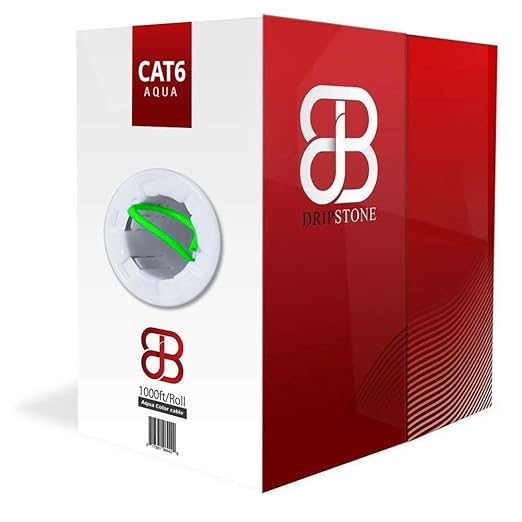 DRIPSTONE CAT6 Ethernet Cable 1000ft Bulk Network LAN Wire 23AWG Solid UTP 550MHz High-Speed Internet Cable Gaming, Streaming, Office, Home Use, Pull Box, Cat6 Bulk, Stable Connectivity - Neon Green