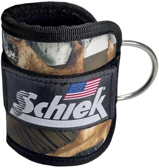 Schiek Sports 1707 Ankle Cuffs - Ideal for Glute Kickbacks and Cable Machine Workouts - Durable and Built To Last