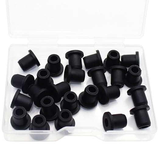 25 Pcs 1/4" Drill Hole, 3/16" ID Silicone Rubber Grommets for Wiring, Automotive Firewall Hole Plug, Small Top Hat Grommet for Vinyl Tubing in Hydroponic Irrigation System Metal Wall Drywall