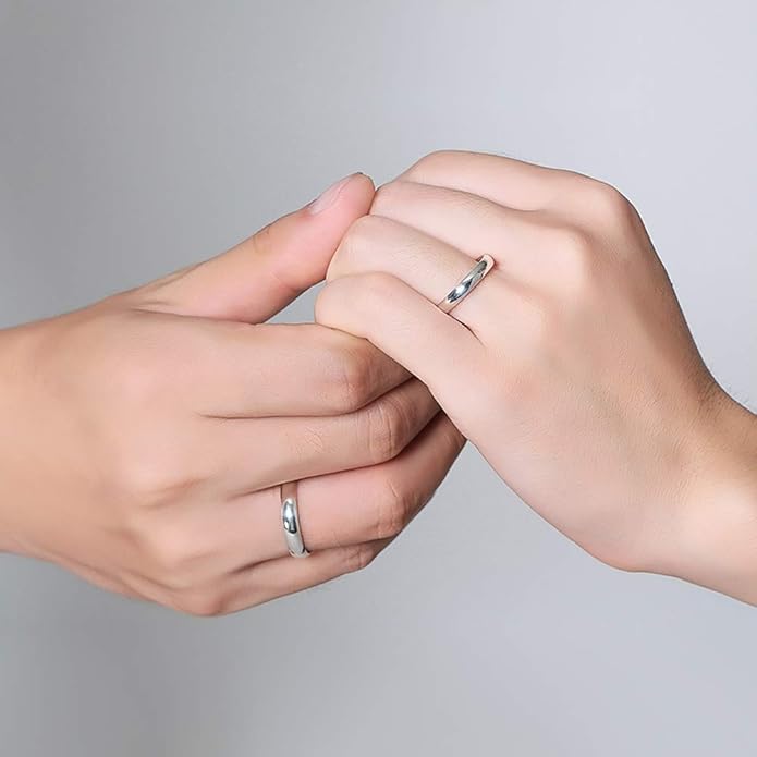 Dankadi Simple Fashion S925 Sterling Silver Ring Smooth Plain Dome Comfort Solid Silver Wedding Ring For Men & Women 3.5 mm 3-13# 24k Real Gold Plated Jewelry