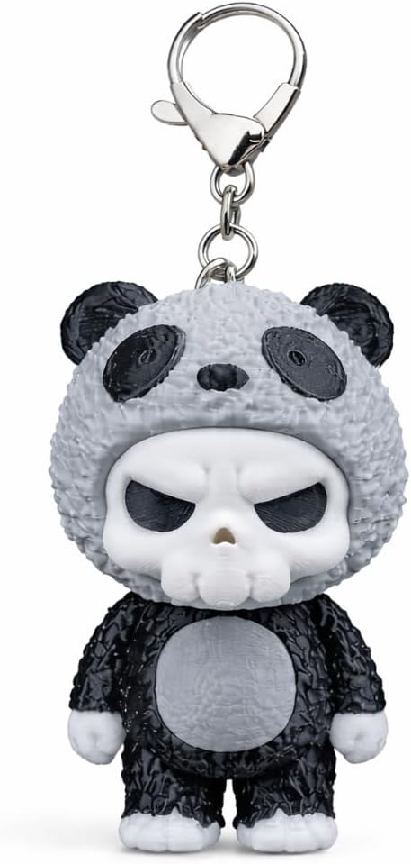 Chatelet Skull Panda Keychain Figurine | Cute Panda Skull Bag Charm | Collectible Keytag for Backpacks, Purses & Keys