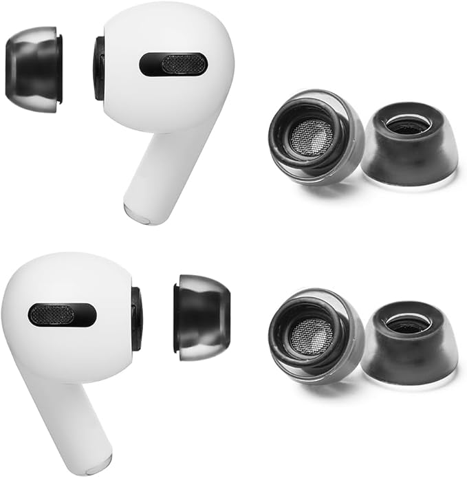AZLA Crystal for Airpods Pro 1st & 2nd Gen (2-Pair, S) – Airpod Pro Ear Tip Replacement – Airpod Pro Tips with Premium Silicone
