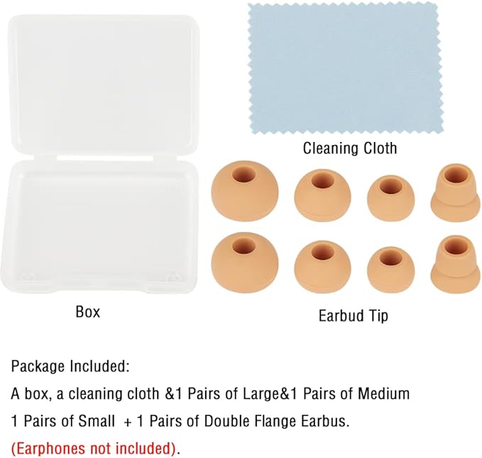 Replacement Silicone Ear Bud Tips Earbuds Cap Compatible with Powerbeats 1/2/3 Wireless Beats by Dre Headphones,4 Pairs Earbud Tips(Gold)