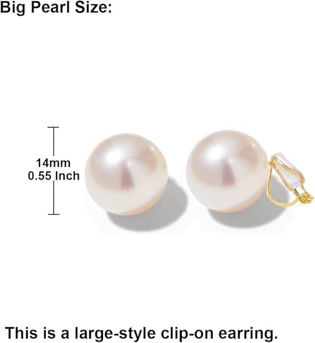 Pearl Clip on Earrings for Women Drop Clip Earrings for Women Gold Plated White Imitation Pearl Earrings Fashion