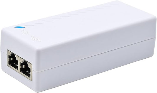Gigabit PoE+ Injector – Converts Non-PoE to PoE+ (802.3af/at), 30W Power, Plug & Play, Up to 328ft (100m) Range, White – Ideal for IP Cameras, VoIP Phones & More