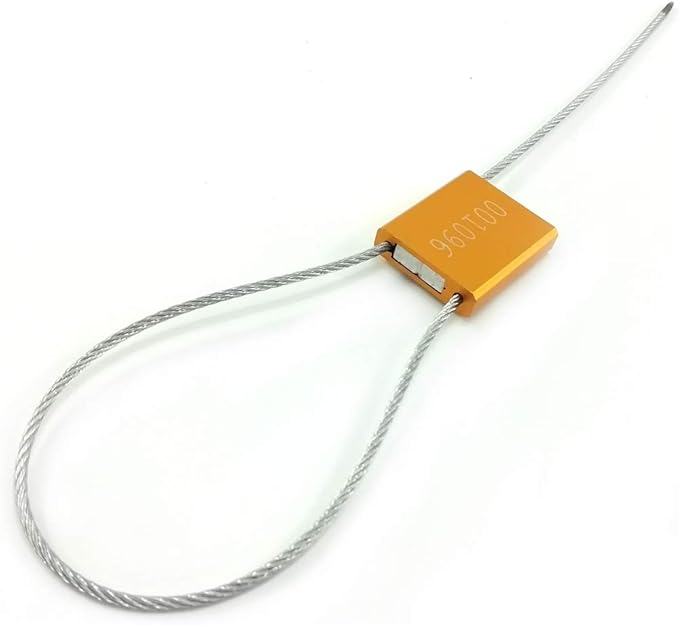 Pull Tight Security Cable Seals Alumium Alloy Shipping Container Tags ISO 17712 Standard (Pack of 50, Yellow)