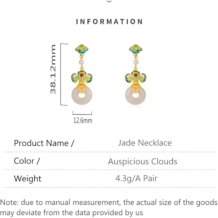 14K Gold over 925 Sliver Natural Jade Enamel Gradient Earrings, Round Lotus Design Drop Earrings, Elegant Jade Jewelry Gift for Mother's Serenity