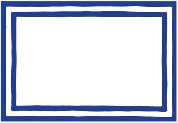 Caspari Border Stripe Place Cards in Blue Foil, 32 Included