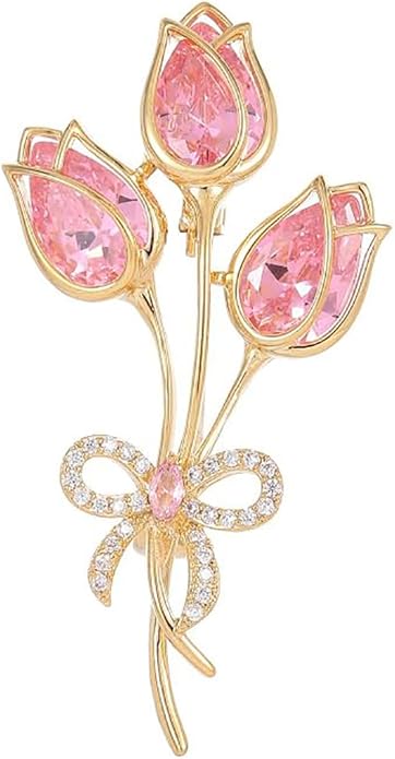 14K Gold Rose Flower Brooch - Elegant Floral Design Scarf Buckle, Graceful Pin for Special Occasions, Ideal Gift for Her, Craft Enthusiast Jewelry Accessory