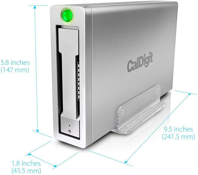 CalDigit AV Pro 2 Storage Hub USB C External Hard Drive - Charge up to 30W, Compatible with USB-C and Thunderbolt Type-C Computers (0TB Enclosure Kit)