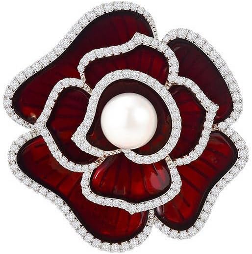 Flower Brooch for Women Rhinestone Flower Brooch Pins Floral Brooches Jewelry Gift for Mom Wife