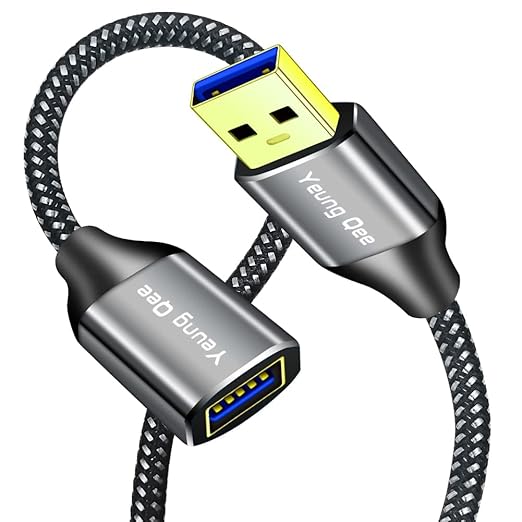 USB 3.0 Extension Cable 6 ft,5Gbps High Speed USB 3.0 Type A Male to Female Extension Cord,USB Extension Lead Compatible with USB Flash Drive, Hard Drive, Card Reader,Scanner,Keyboard (6FT)
