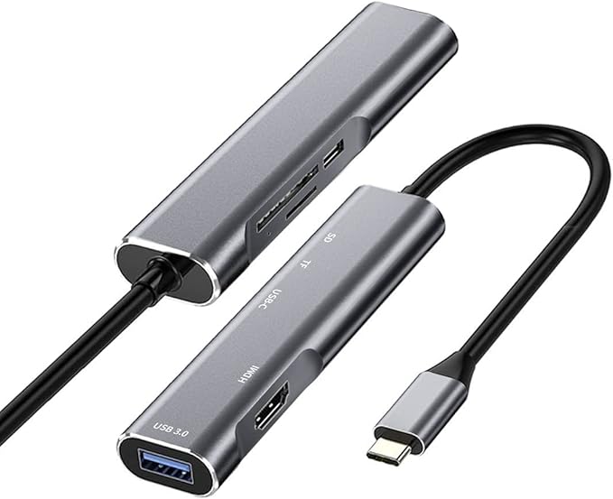 USB C to HDMI Adapter for Samsung DeX,DeX Station for Galaxy S25/S24/S23/S22/Note20/10/Tab S9/S8/S7,DeX hub with HDMI 4K,USB3.0,PD 60W,SD/TF Card Slot,Steam Deck,Nintendo Switch