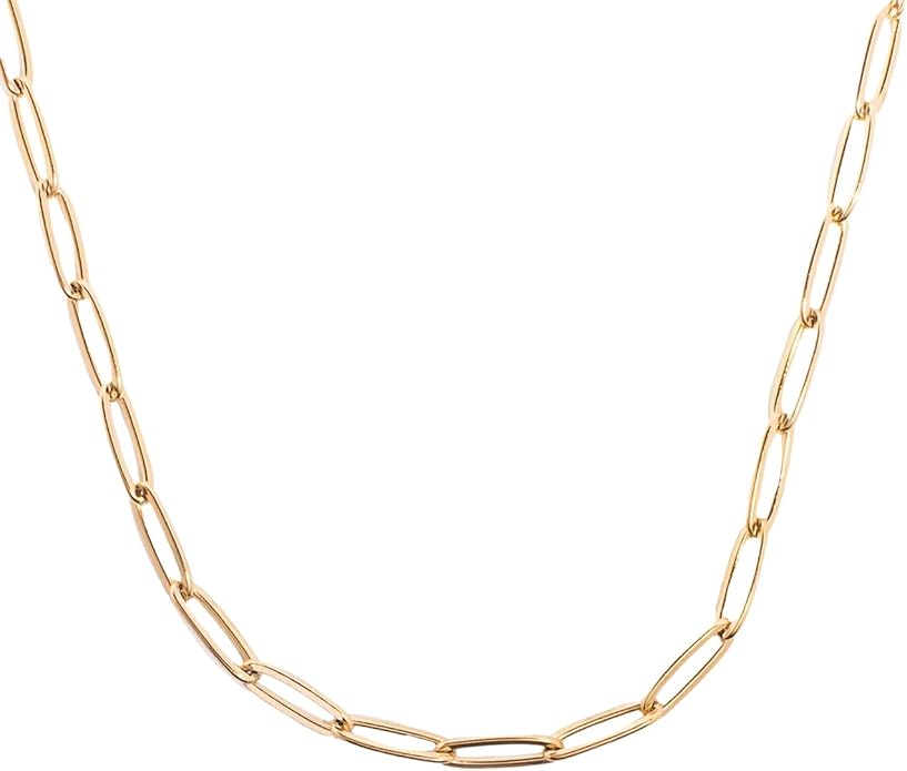 Hey Harper Gold Necklace For Women Trendy Necklace - 14K Golden PVD Coating Waterproof & Sweatproof Non Tarnish Jewelry Chain Necklaces