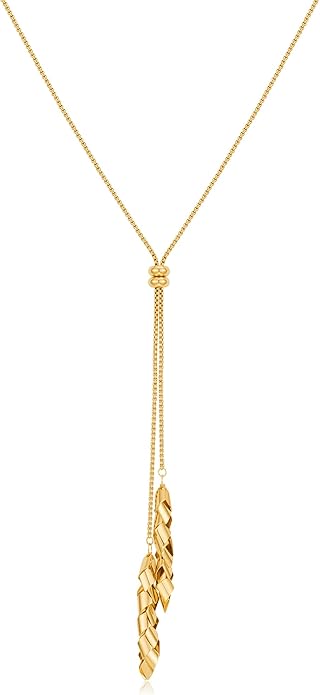 Gold Silver Necklace for Women Y Chain Adjustable Gold Long Necklaces Fashion Dainty Jewelry