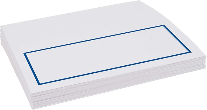 Single Line Border Place Cards, Royal Blue (Choose Color), Set of 25, Pre-cut and Scored - Wedding, Party, Dinner, and Special Events - Made in the USA