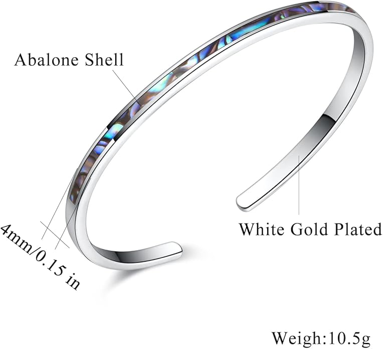 CiNily Womens Cuff Bracelet,Opal Bangle Bracelets Gold Plated Hypoallergenic Ladies Gemstone Open Cuff Bangle Bracelet