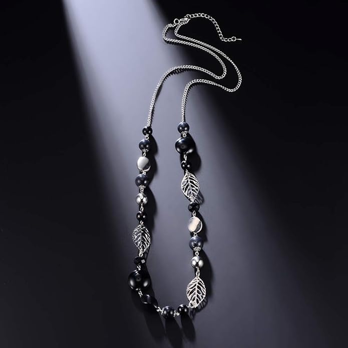 PEARL&CLUB Long Beaded Necklaces For Women - Sweater Chain Fashion Jewelry Necklace Gifts For Women