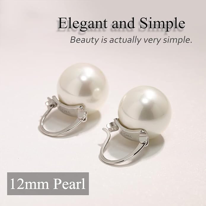 Pearl Earrings for Women 14K Gold Plated Hypoallergenic Pearl Earrings 5A Cubic Zirconia Dangle Earrings Elegant Jewelry