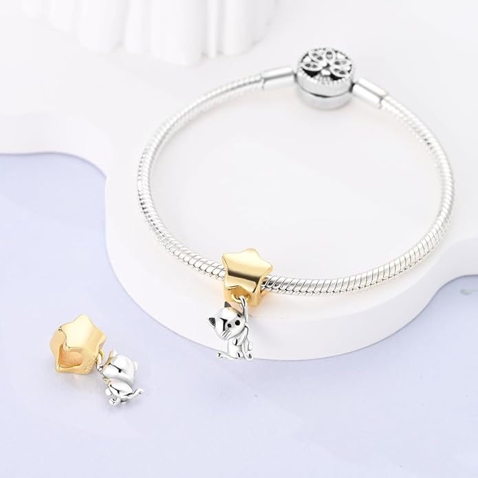 MULA 925 Sterling Silver Charms for Bracelets and Necklaces Family Letters Dangle Pendants Airplane Travel Beads Family Tree Jewelry Charms for Women