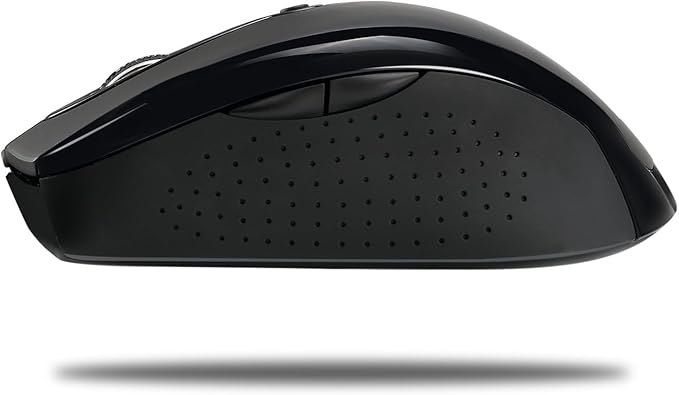 Adesso iMouse M20B - Wireless Ergonomic Optical Mouse, Black