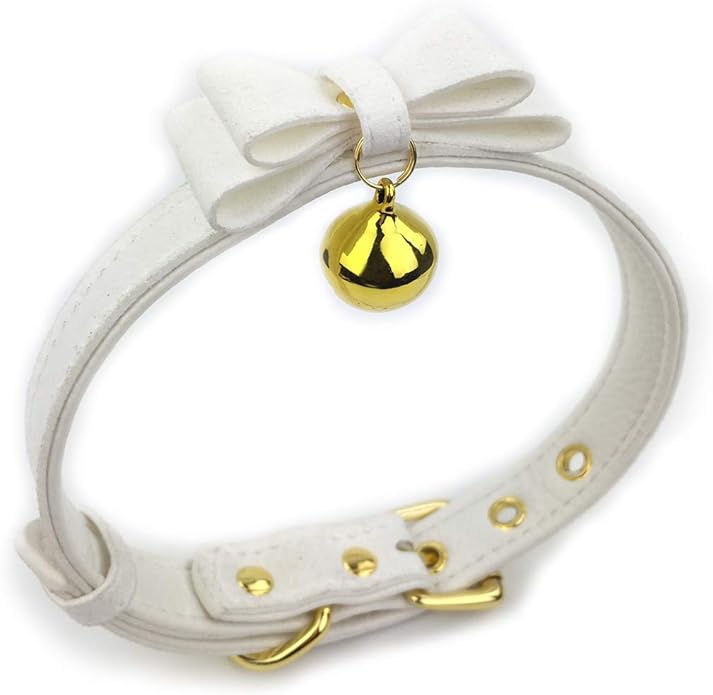 Bell Choker Collar Necklace Lolita Bow Collar Cat Kitty Velvet Necklace