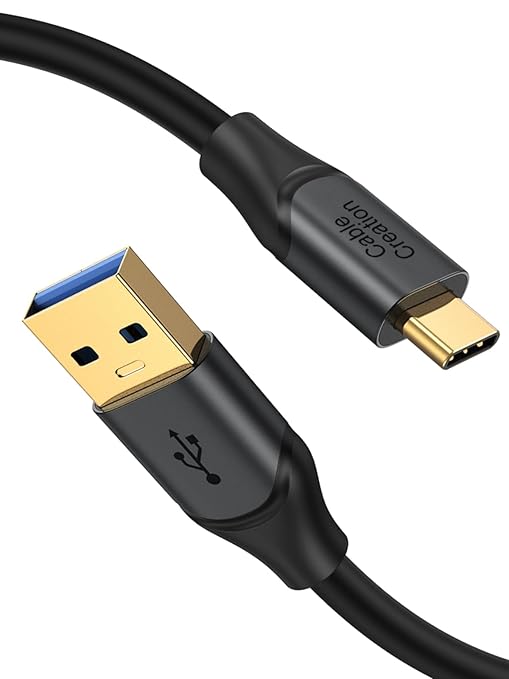 CableCreation USB A to USB C Cable 3.3FT, USB-C to USB 3.1 USB 3.2 Gen2 10Gbps USB-A to C Data Cord, Android Auto Cable 3A for Type-C External SSD MacBook Pro iPad, Galaxy S24 Ultra/S24+/S23,1.0m