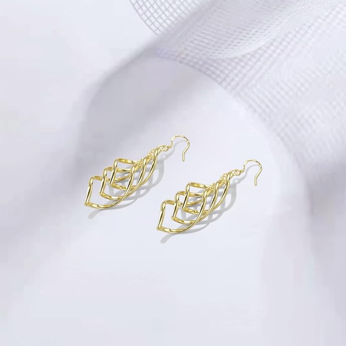Sterling Silver Plated Earrings Dangle Earrings Linear Drop Statement Earrings for Women