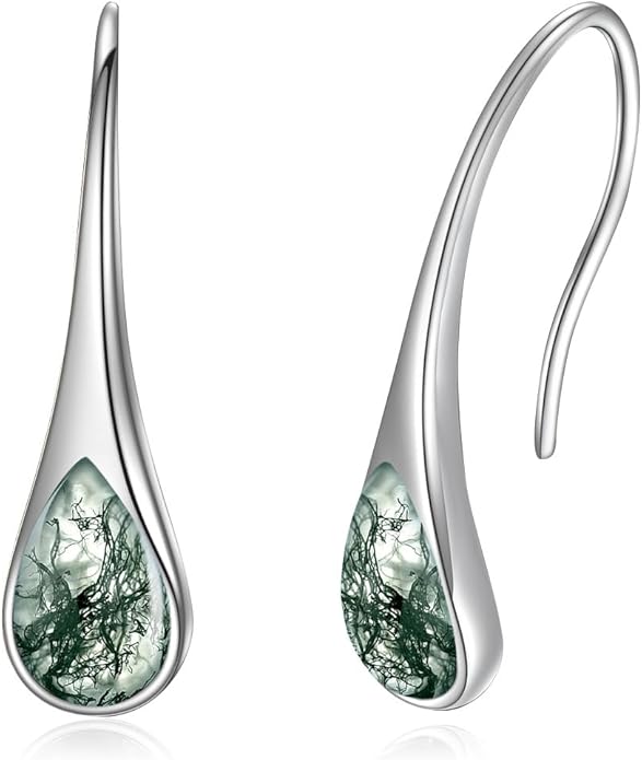 925 Sterling Silver Small Pear-Shaped Modern Style Hook Earrings with Crystals from Austria