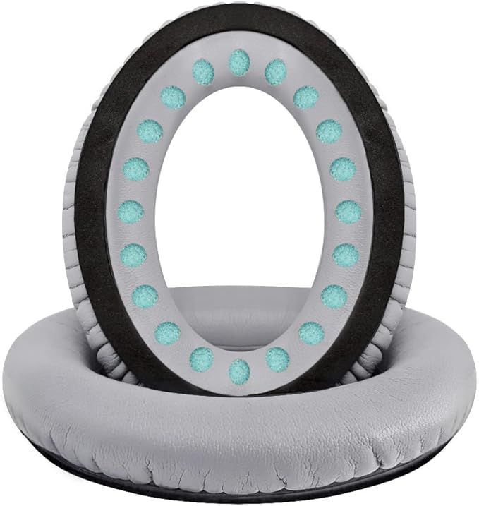 QOQOON Professional Headphone Replacement Ear Pads for Bose QuietComfort 35 QC 2 15 25 Earpads Cushion for QC2 QC15 QC25 SoundTrue SoundLink Around-Ear Headphones Ear Pads with Memory Foam (Grey)
