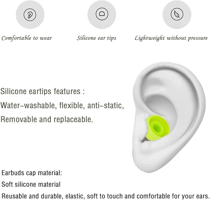 Replacement Silicone Eartips Earbuds Eargels Compatible with Powerbeats 1/2/3 Wireless Beats by Dre Headphones,4 Pairs Earbud Cap(Yellow)