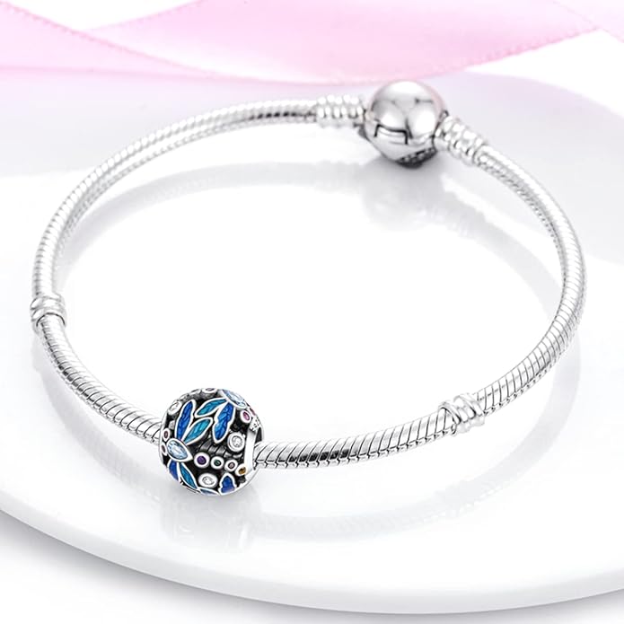 MULA 925 Sterling Silver Charms for Bracelets and Necklaces Family Letters Dangle Pendants Airplane Travel Beads Family Tree Jewelry Charms for Women