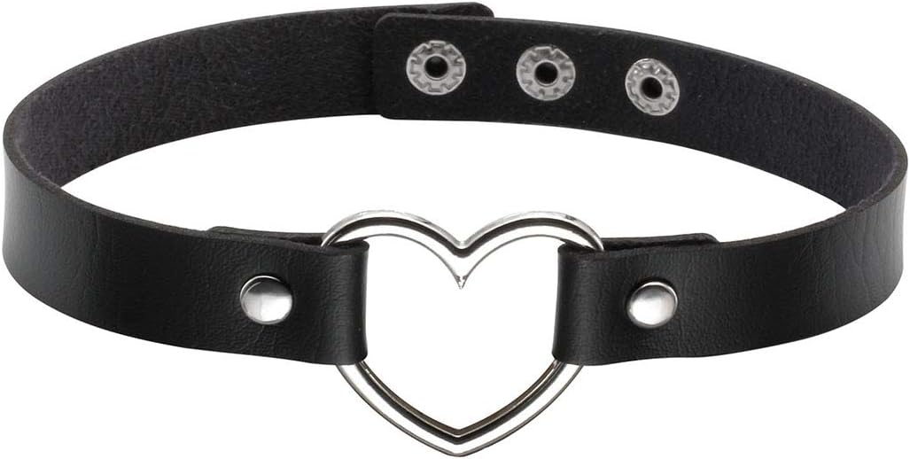 Eigso Vintage Punk Goth Studded Rivet Pu Leather Collar Choker Necklace with Spikes Adjustable