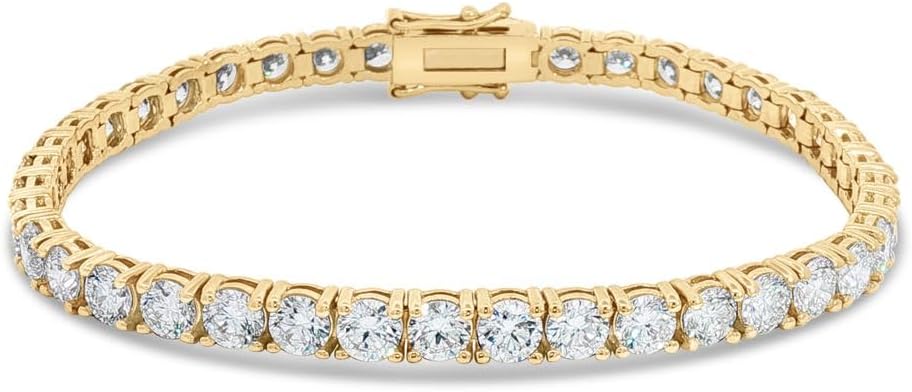1.0-10 Carats Lab Grown Diamond Tennis Bracelet in 14K Gold, F Color & VS Clarity, Classic Diamond Bracelets for Women, part of our Premium Jewelry Signature Collection.