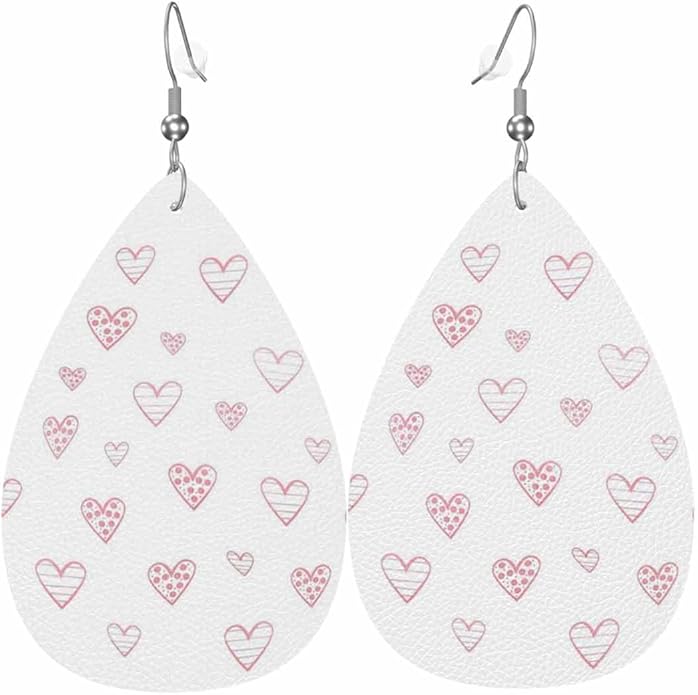 Teardrop Style Leather Earrings Outer Layer Silver Plating Hypoallergenic, Fashion Accessories Suitble Casual Outfits Parties Daily Wear for Sister Mom Wife Friends