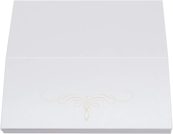 Decadent Flourish Place Cards, Ivory (Choose Color), Set of 25, Pre-cut and Scored - Wedding, Party, Dinner, and Special Events - Made in the USA