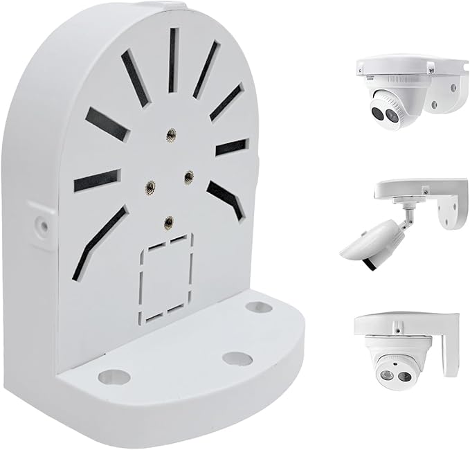 Indoor Outdoor Camera Bracket ABS Plastic Wall Mount L-Shaped Bracket for Security Dome IP Camera Mounting, Junction Box Cable Management (2.5in-SL-1PACK)