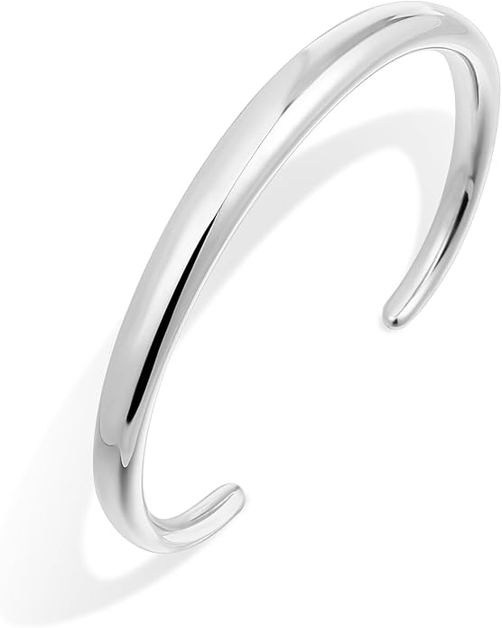 Gold Cuff Bangle Bracelets For Women Chunky 18k Gold Plated Stainless Steel Bracelet Non Tarnish Lightweigt Minimalist Jewellery Gift