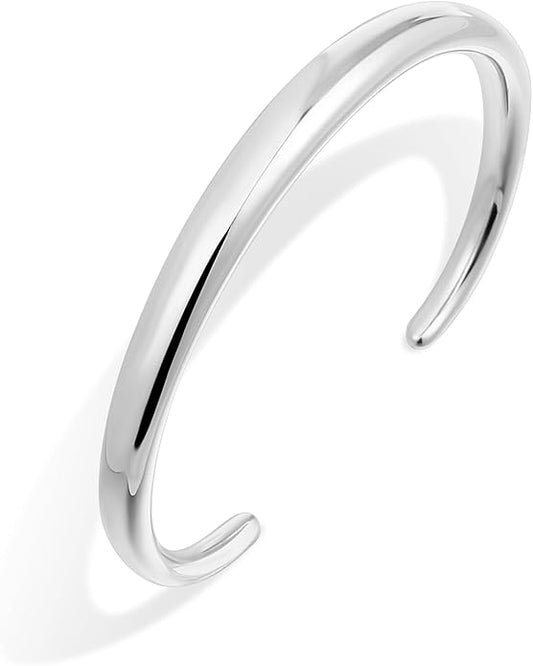 Gold Cuff Bangle Bracelets For Women Chunky 18k Gold Plated Stainless Steel Bracelet Non Tarnish Lightweigt Minimalist Jewellery Gift