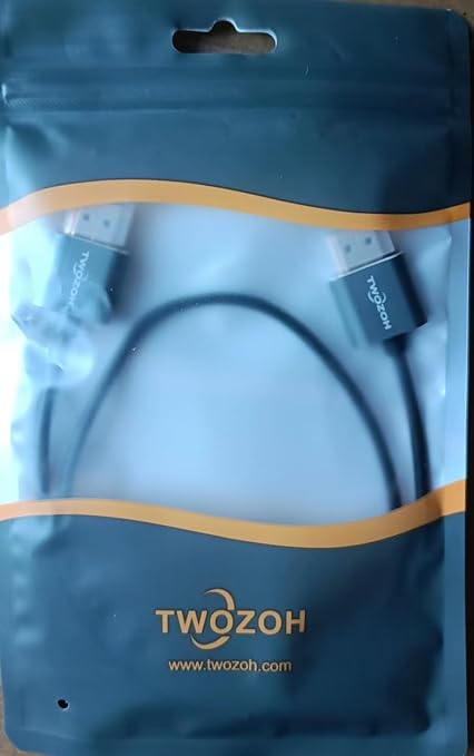 Twozoh Ultra-Thin HDMI to HDMI Cable 1.6FT, Hyper Slim HDMI 2.0 Cable, Extreme Flexible HDMI Cord Support 3D/4K@60Hz, 2160P, 1080P