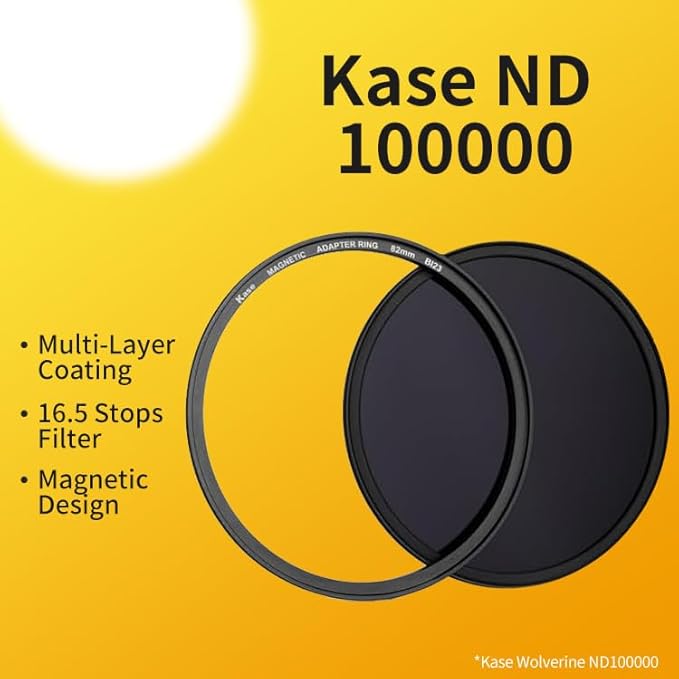 Kase Wolverine 58mm ND100000 16.5 Stop Magnetic Filter Incl Adapter Neutral Density Filters