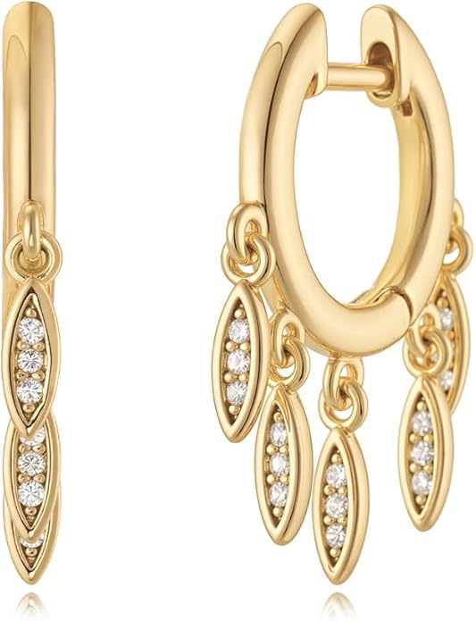 MYEARS Women Earrings Gold Huggie Hoop Ear Stud Cuff 14K Small Simple Hypoallergenic Everyday Jewelry