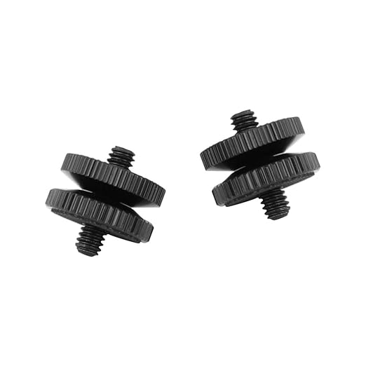 CAMVATE 1/4"-20 Male Thread Screw Double End (2 Pieces) - 2417 (Pack of 2)