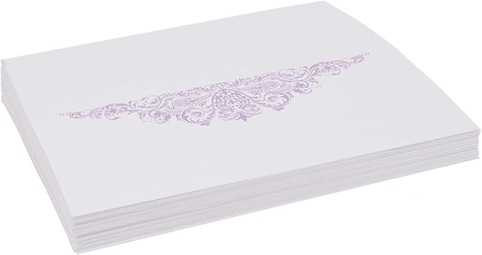 Paisley Place Cards, Lavender (Choose Color), Set of 150, Pre-cut and Scored - Wedding, Party, Dinner, and Special Events - Made in the USA