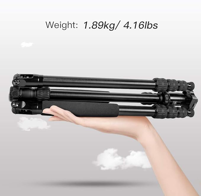 SIRUI Traveler 7A 65.55'' Aluminum Camera Tripod, E-10 Panorama Ball Head and Arca Swiss Quick Release Plate,Load Up to 17.6 lbs,Convertible to Monopod