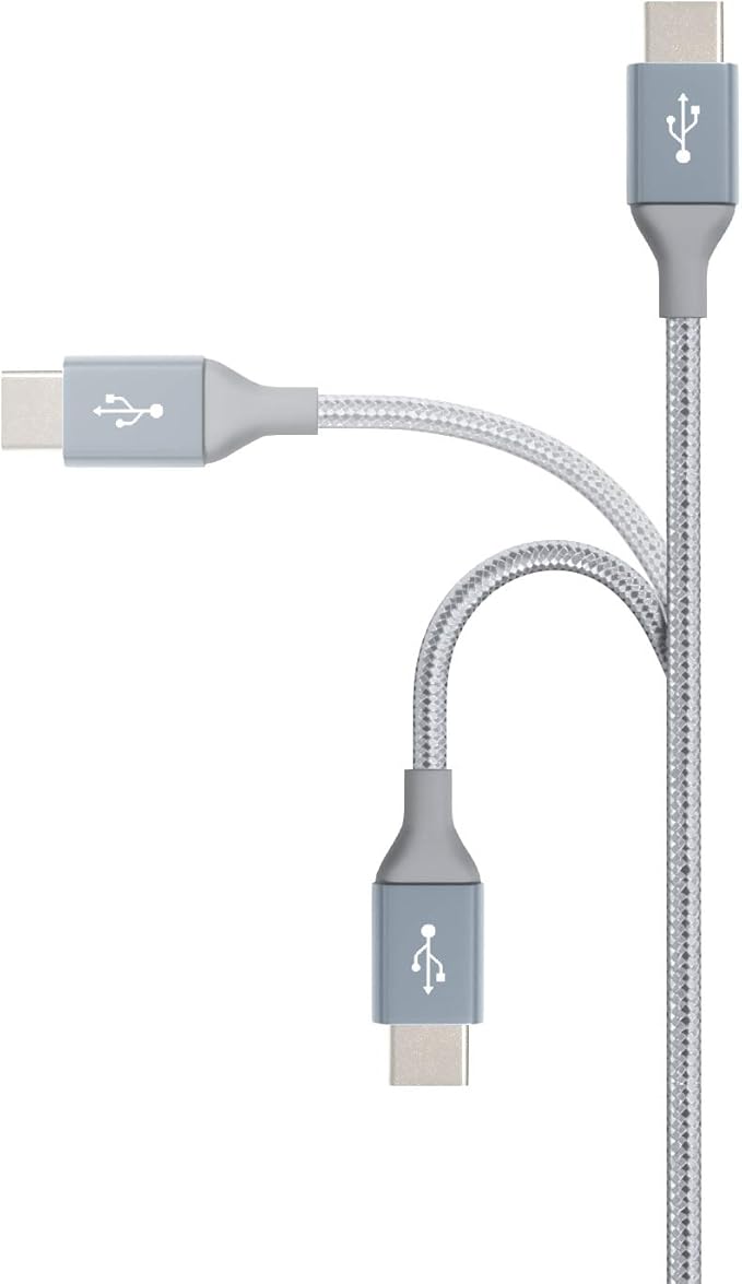 Amazon Basics USB C to USB C Cable, New Nylon USB C Charger Cable (10 feet, Type C 60W(3A) for iPhone 15/15 Pro/15 Plus/15 Pro Max, iPad mini 6/ Pro 2021, MacBook Pro 2020, Samsung Galaxy S23,Switch