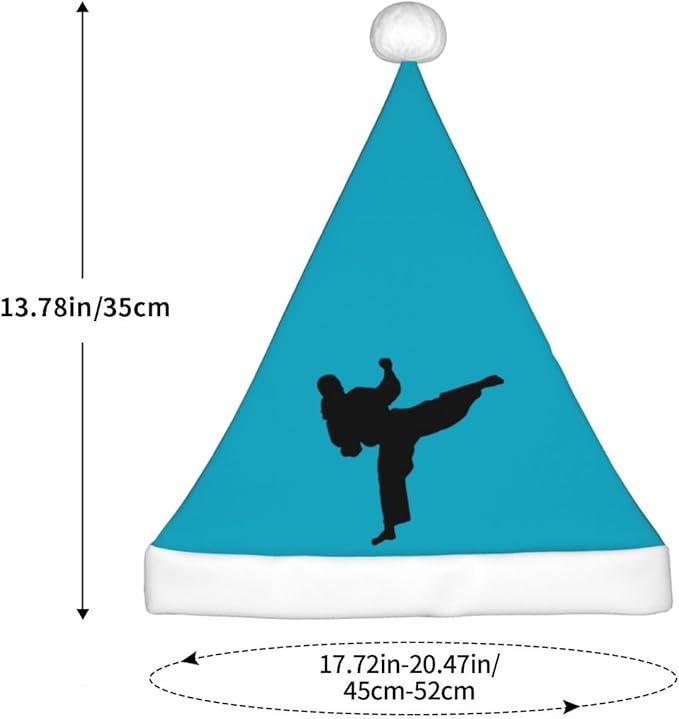 MUSM Karate Print Christmas Hat For Kids Party Hat With Soft Pom Pom, Perfect For Christmas, Halloween New Year