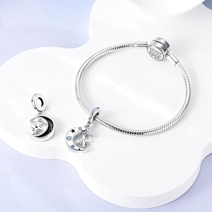 MULA 925 Sterling Silver Charms for Bracelets and Necklaces Airplane Passport Dangle Pendants Beads Butterfly Dragonfly Charms Jewelry Charm for Women