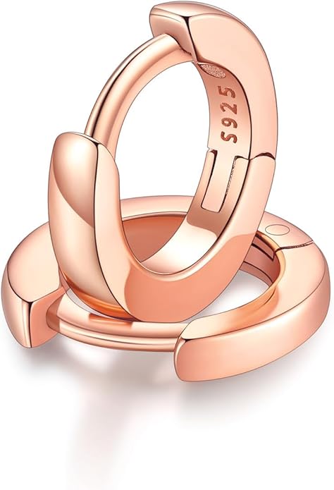 FaithHeart Sterling Silver Hoop Earrings for Women, Hypoallergenic Huggie Hoop Earrings Lightweight Small Cartilage Earrings Hoop Earring Dainty Everyday Earrings 6/8/10/12/14/15/16/18/20mm